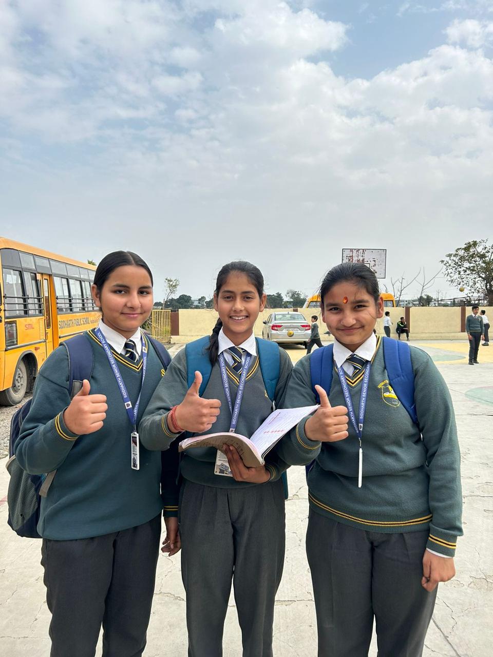 A joyful student at Siddharth Public School